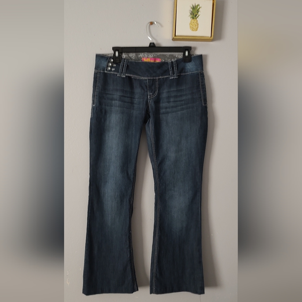 Vintage Jeans Tyte American Standard  Size 7  Cotton Spandex Low Rise  Soft